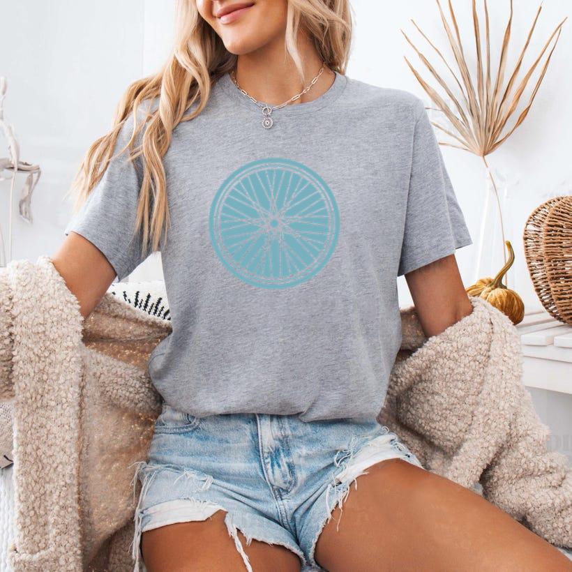 Bicycle Wheel Cut Out T-Shirt