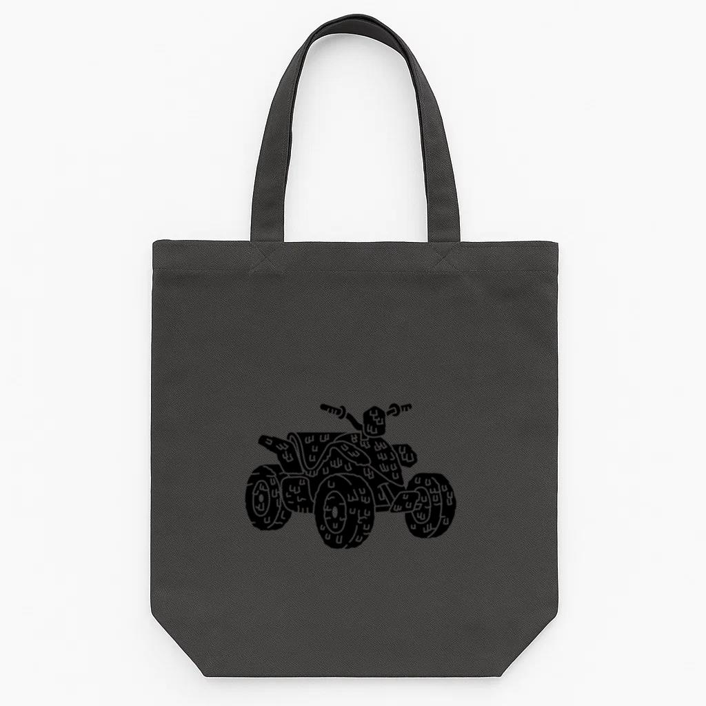 Rugged Atv Design Tote Canvas Bag