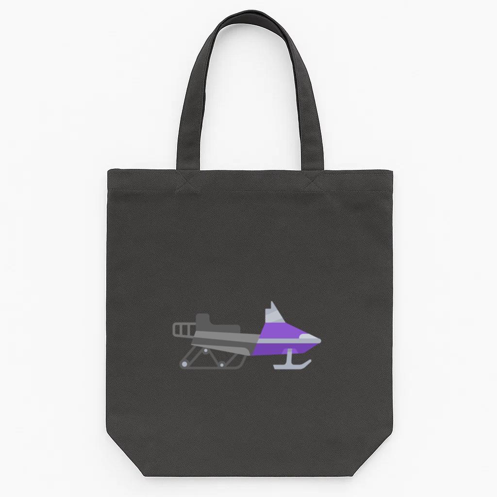 Semi Flat Snowmobile Tote Canvas Bag