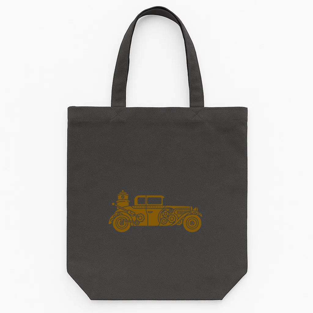 Steampunk Car In Brown Tote Canvas Bag