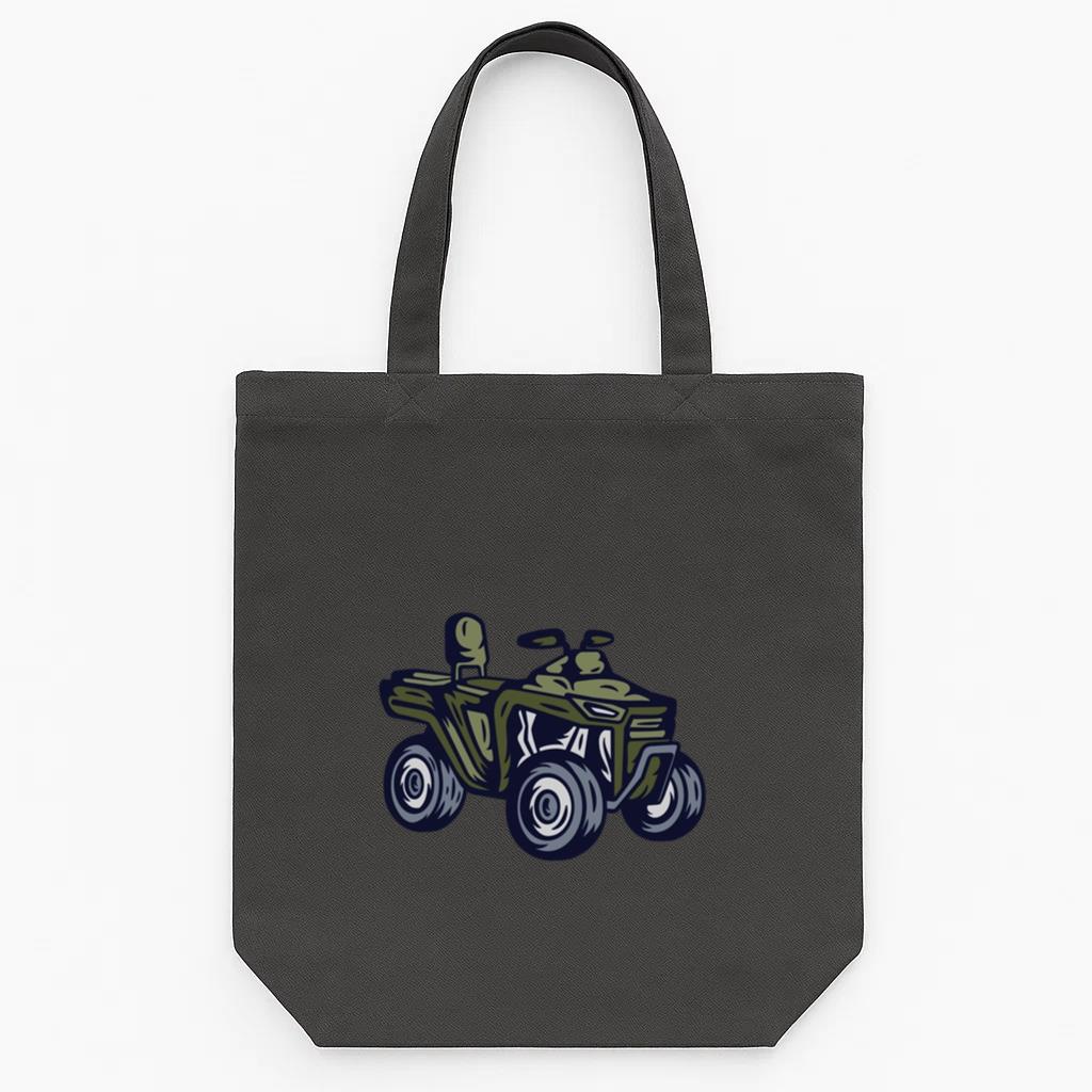Stylish Off Road Atv Illustration Tote Canvas Bag