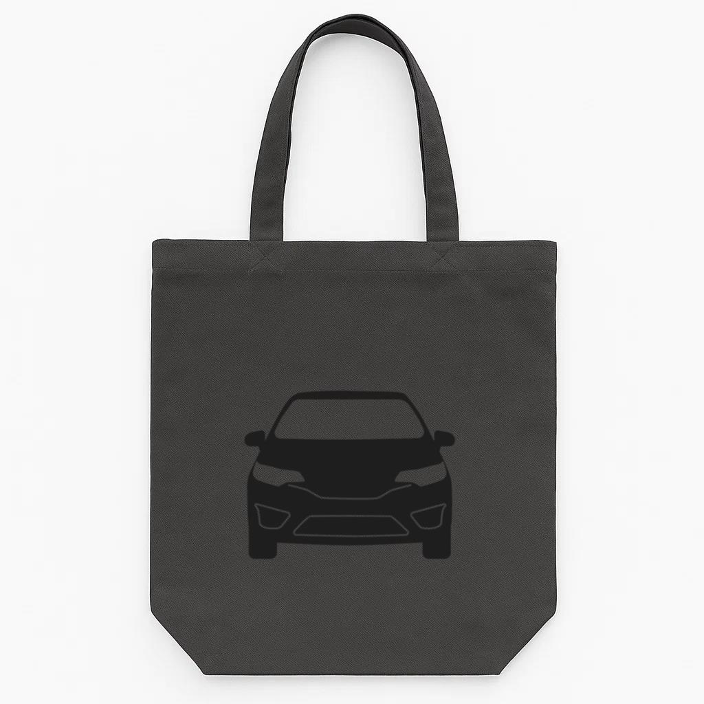 Suv Car Front View Silhouette Tote Canvas Bag